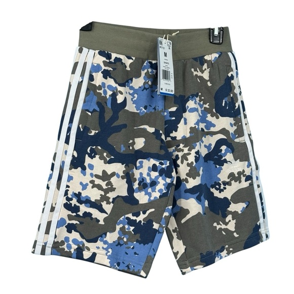 Adidas Gray and Blue Camouflage Shorts - Picture 1 of 5